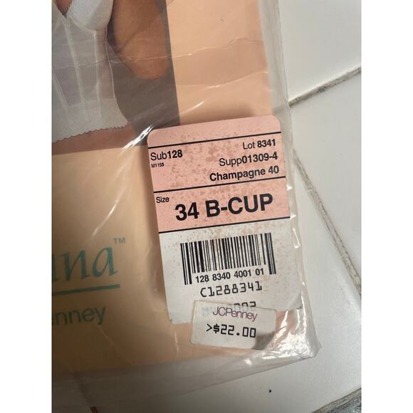 Vintage Adonna Longline Bra 34B Champagne Backless Strapless Fully Padded NEW - Picture 6 of 7